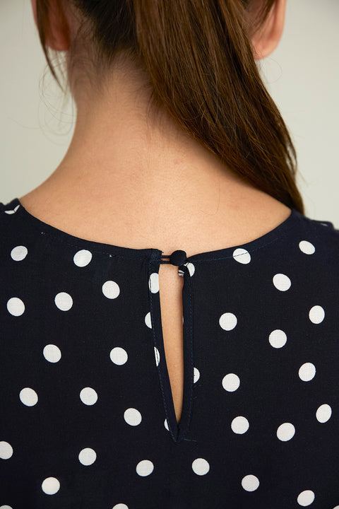 Kjole - Kristen Bohemia Spot Deep Navy