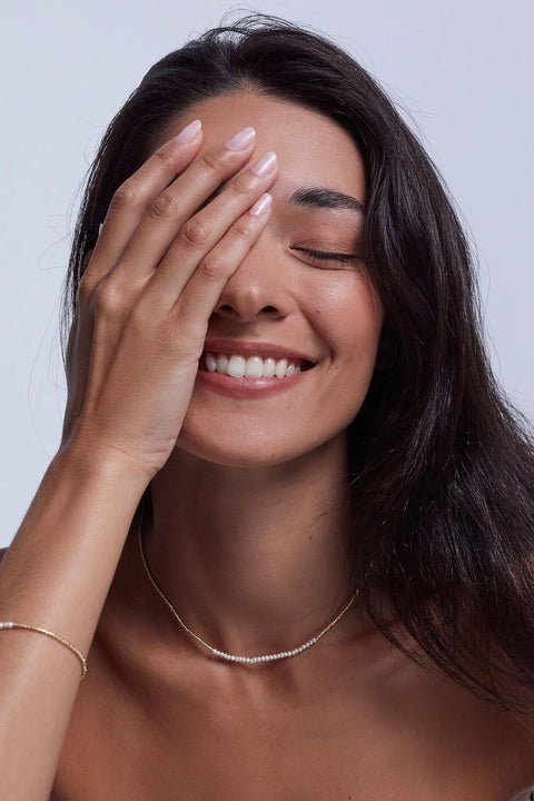 Halskjede - Slim Pearly Gold