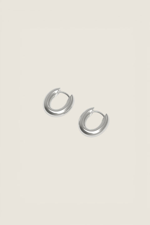 Øredobber - Chunky Hoop Tiny Silver