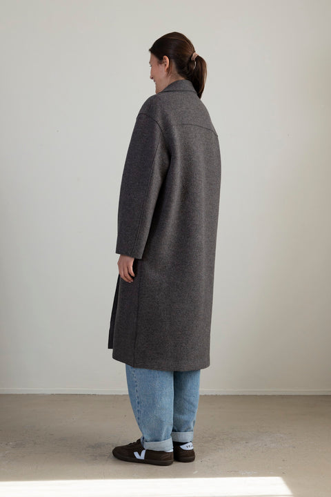 Kåpe - Greatcoat Boiled Wool Brown Grey