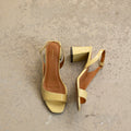 Sko - Sandales NO674 Cuir Vernis Jaune Sorbet