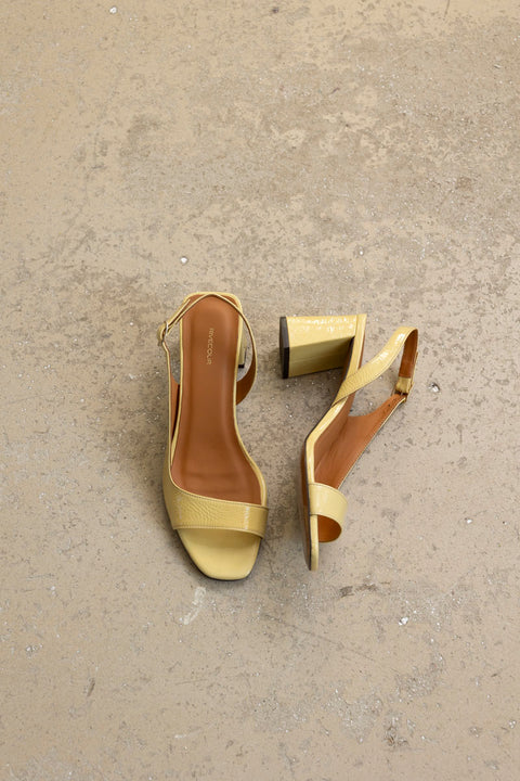 Sko - Sandales NO674 Cuir Vernis Jaune Sorbet