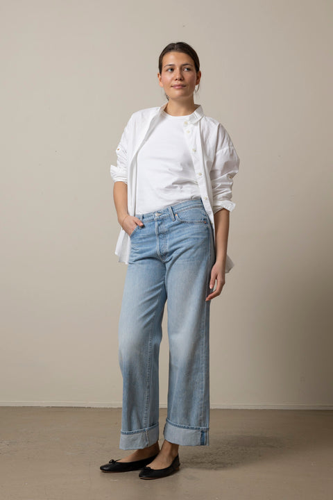 Jeans - The Dodger Button Hover Cuff I Could Care Less