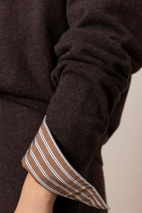 Genser - V-Neck Oversized Cocoa