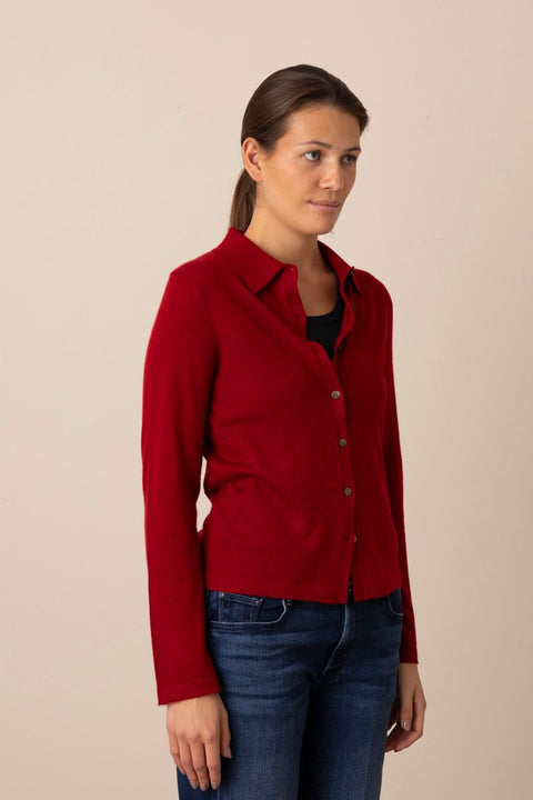 Cardigan - Elle Shirt Ruby