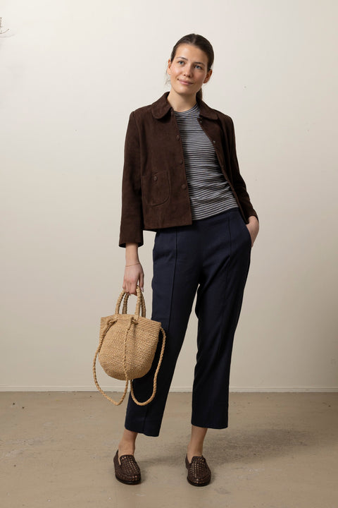 T-skjorte - Striped Elbow SLV Crew Oceana Combo