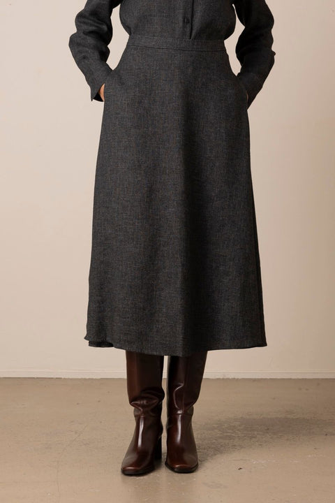 Skjørt - Jaspé Full Skirt Grey