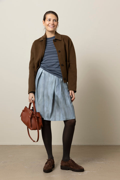 Skjørt - Pleated Below Knee Skirt