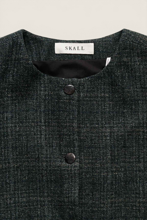 Jakke - Mabel Jacket Green Check Structure