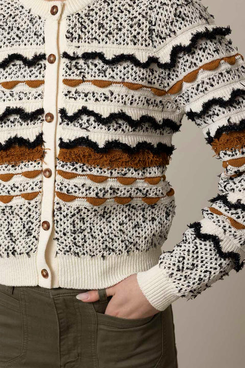 Cardigan - Cecilia LS Cardigan Scallop