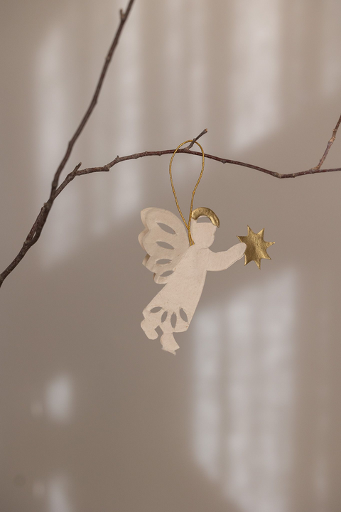 Juletrepynt - Gloria 6pk Off-White/Gold