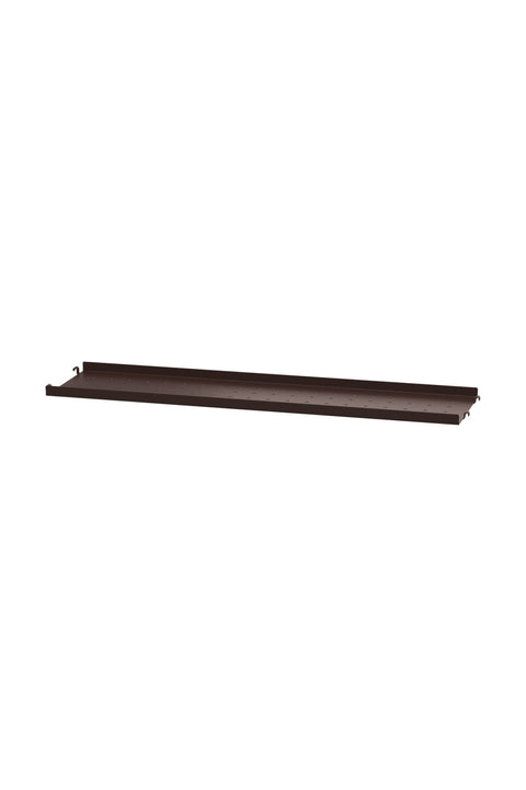 Hylleplate - Metall Lav kant 78x20 Mørkebrun