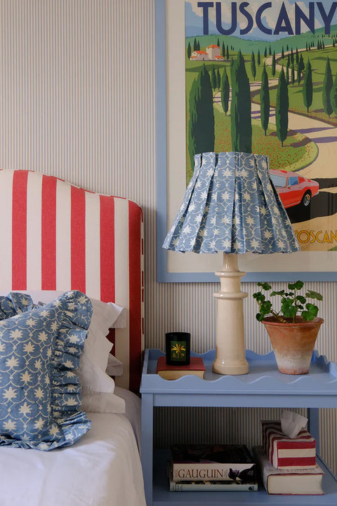 Lampeskjerm - Palm Grove Dia35cm French Blue