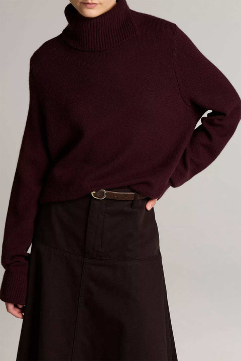 Genser - Swing Turtleneck Plum