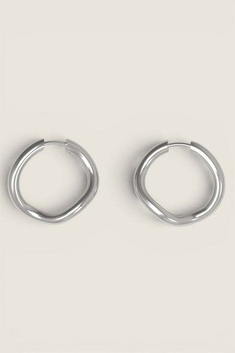 Øredobber - Thorn Hoop Round Silver
