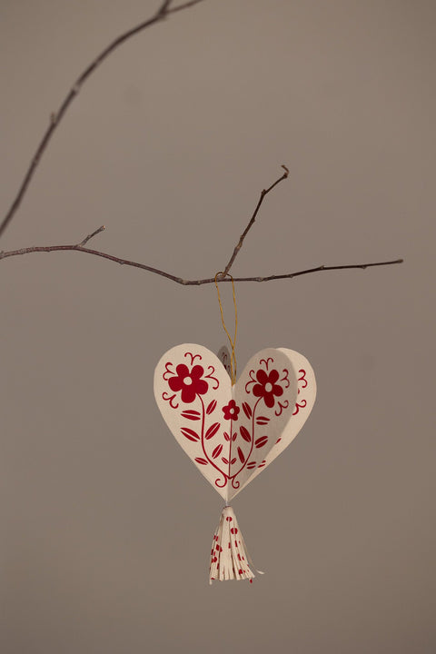 Juletrepynt - Folklore Hearts 2pk