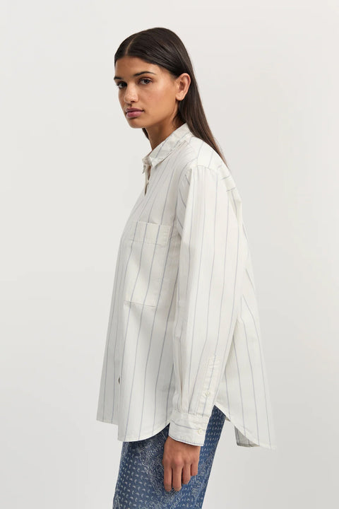 Skjorte - Lynette Shirt Champetra Mix French Blue