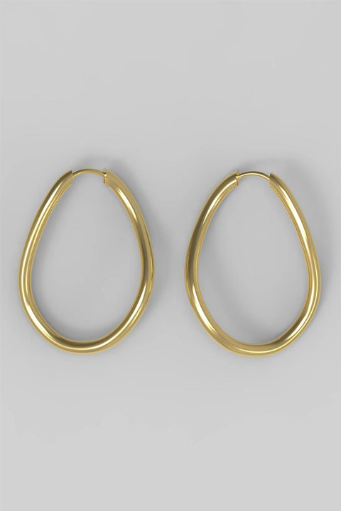 Øredobber - Thorn Hoop Oval Plated
