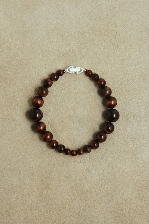 Armbånd - Emberly Stone Silver/Red Tiger Eye