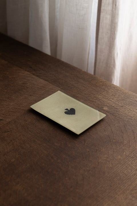 Glassfat - Decoupage Spade Ace