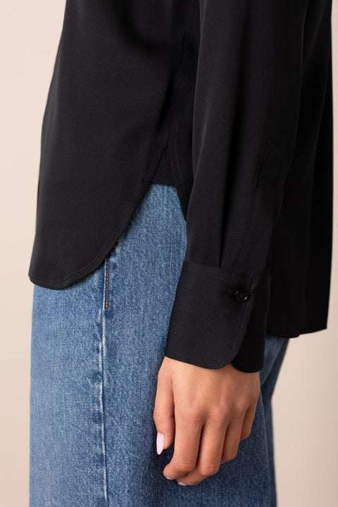 Bluse - Slim Fitted Blouse Black