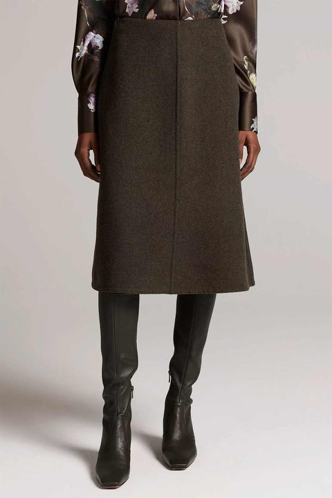 Skjørt - Wool Splittable Skirt Dark Moss