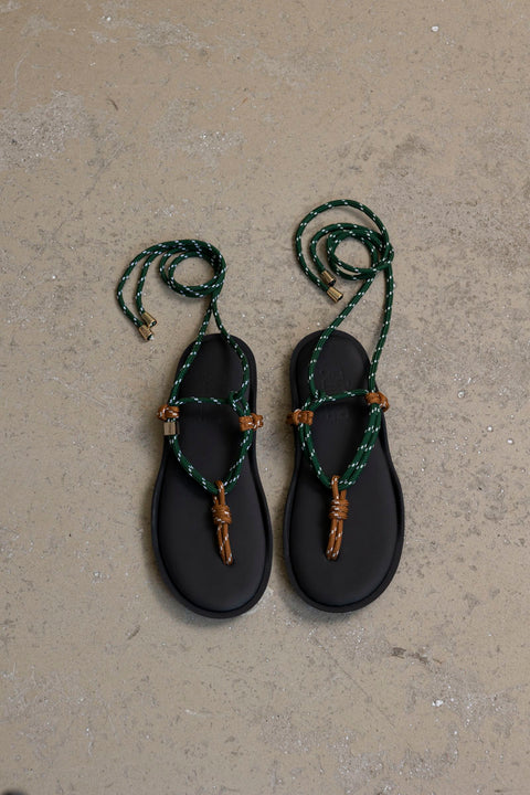 Sko - Sandaler Flò Twin Hazelnut/Forest Green