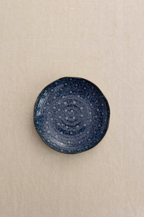 Tallerken - Japansk Keramikk NO1 Bleu