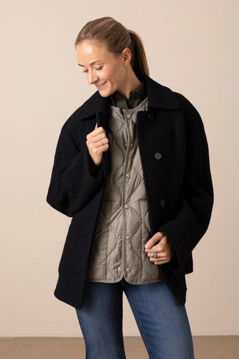 Vest - Military Crew Neck Down Vest Dark Sage Green