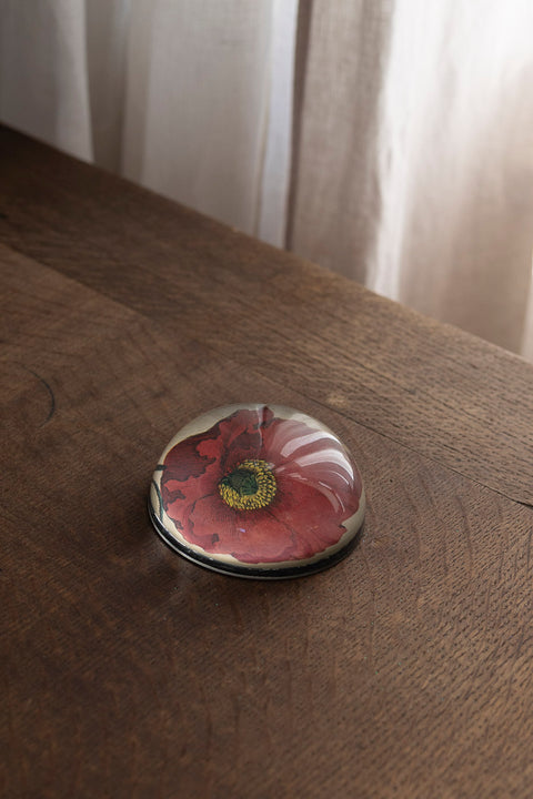 Papirvekt - Decoupage Garden Poppy