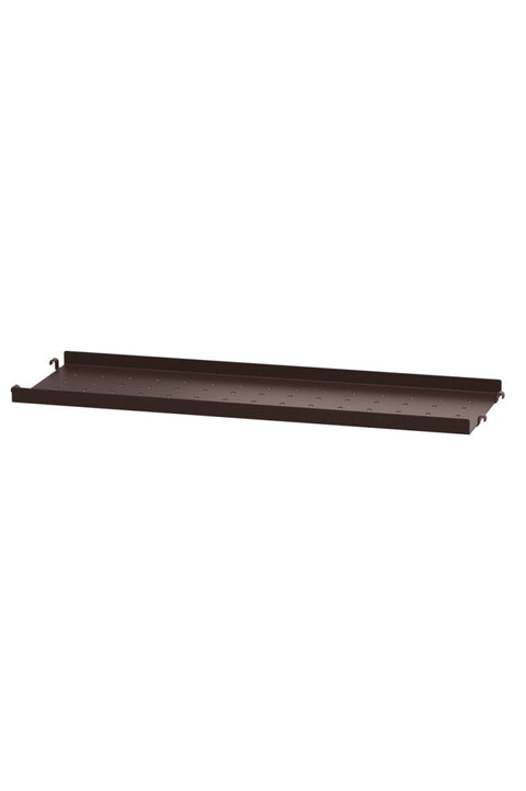 Hylleplate - Metall Lav kant 58x20 Mørkebrun