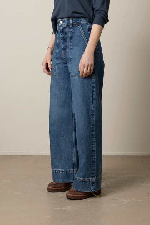 Jeans - Heather Highwaist Slouchy Blue