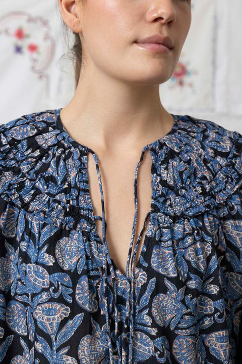 Bluse - Florelle LS Cotton Blouse Zinnia