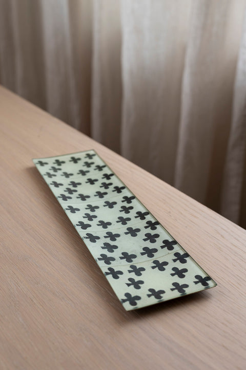 Glassfat - Decoupage Ten of Clubs