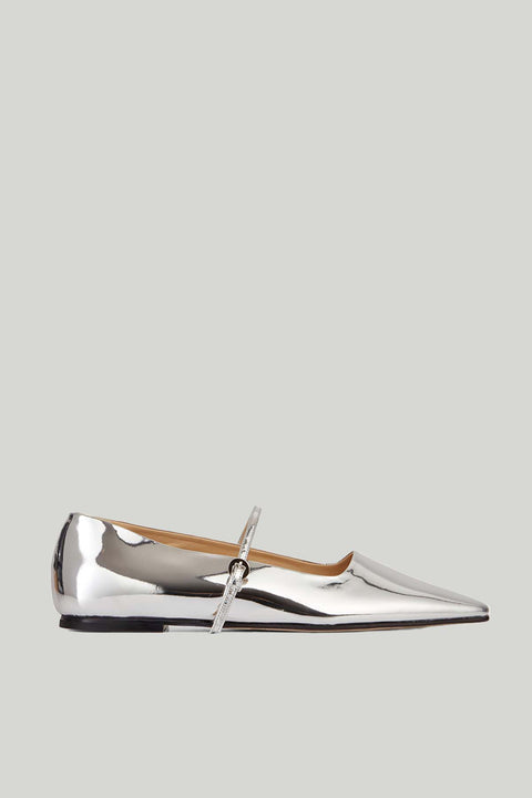 Ballerina - Mary Jane Flat Silver