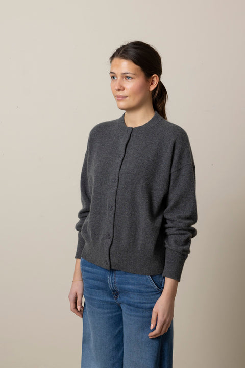 Cardigan - Crewneck Stone