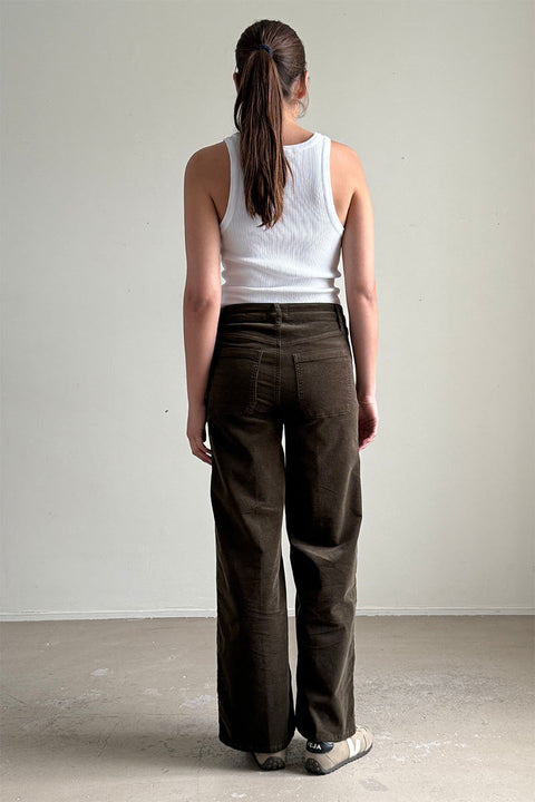Bukse - Le Slim Palazzo Modernist Pocket Corduroy Rich Military