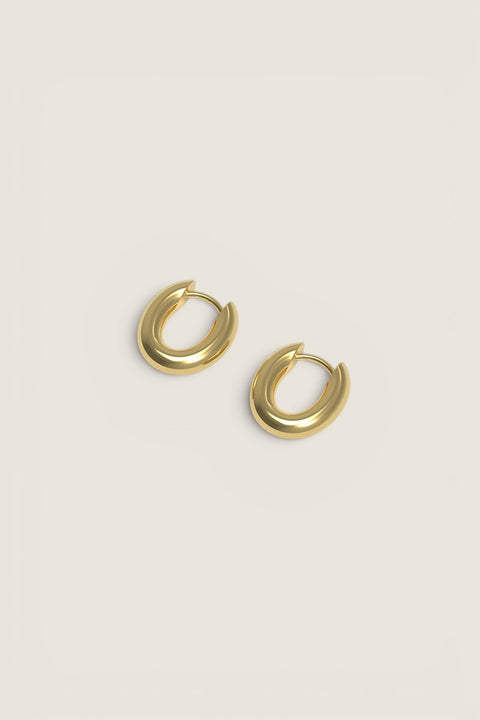 Øredobber - Chunky Hoop Tiny Plated