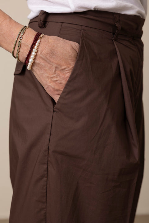Bukse - Axel Popeline Fermo Brown