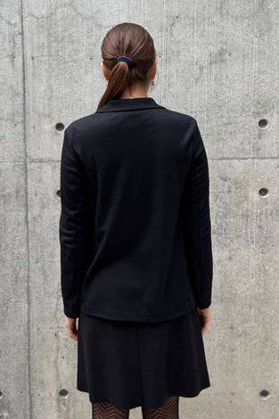 Blazer - Stand Up Collar Merino Black