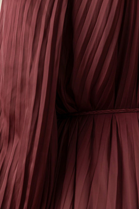 Kjole - Alexia Pleated Long Sleeve Dress