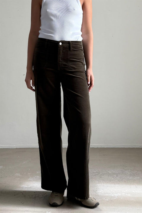Bukse - Le Slim Palazzo Modernist Pocket Corduroy Rich Military