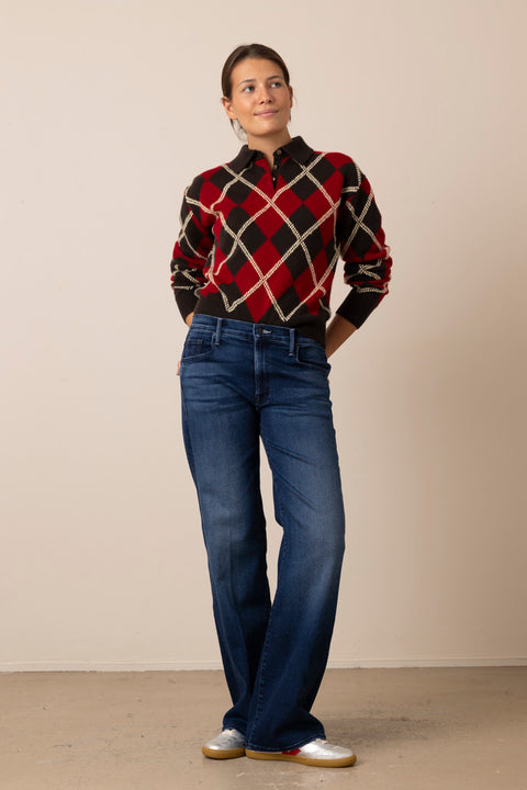 Genser - Collegiate Argyle Polo Burnt Cocoa Combo