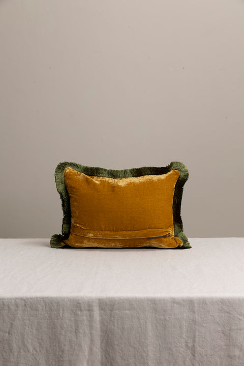 Putetrekk - Fringe 30x40cm Antique Gold/Green