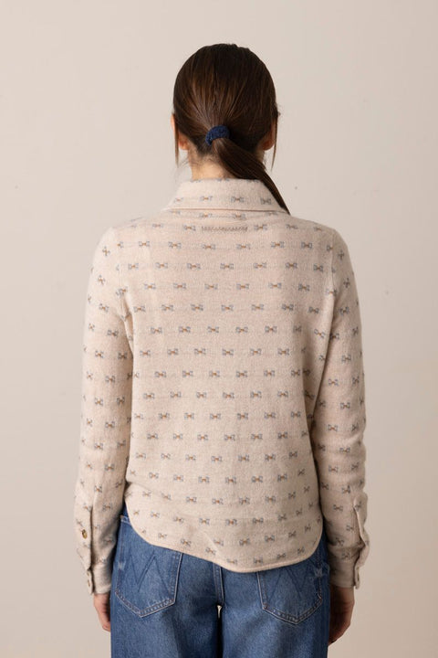 Cardigan - Dylan Tweed Shirt Sandstone Combo