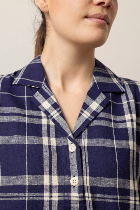 Kjole - Check Swing Dress Blue/Soya