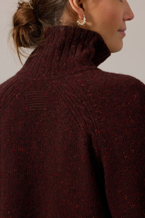 Genser - Cropped Turtleneck Plum