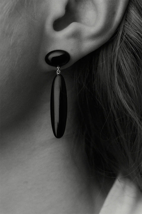 Øredobber - Dagny Long Earrings Silver