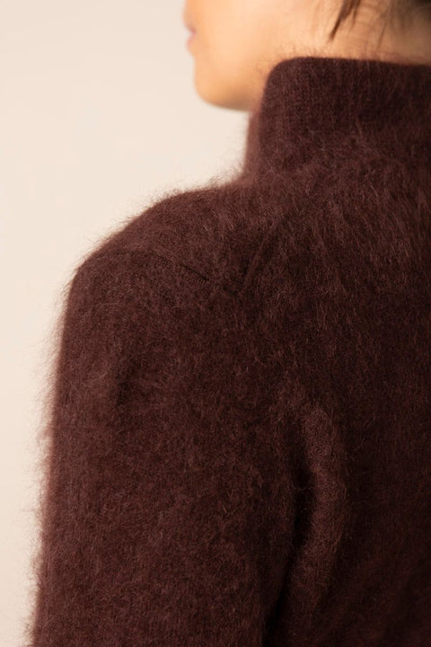 Genser - Fluffy Statement Pullover Dark Chocolate