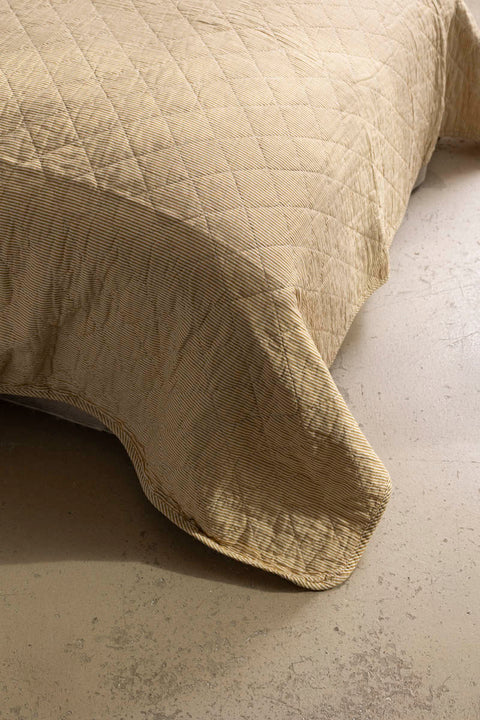 Pledd - Quilt 140x180cm Sennep